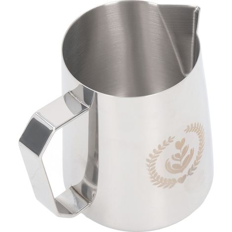Milchaufschäumkännchen 600 ml, lebensmittelechter Edelstahl, Milchaufschäumbecher mit Adler-Ausgießer, silberfarben (1/5)