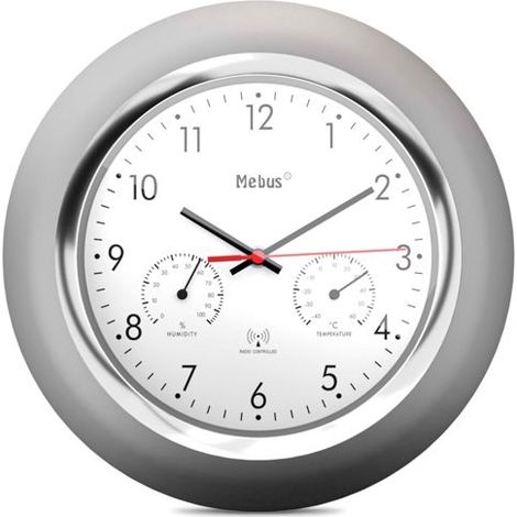 Mebus 19454 Funk-Wanduhr mit Thermo-/Hygrome (1/5)