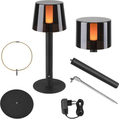 Sans fil TAHA Set de luminaires IP65 2700 K variable noir - SLV - 1007380 (1/5)
