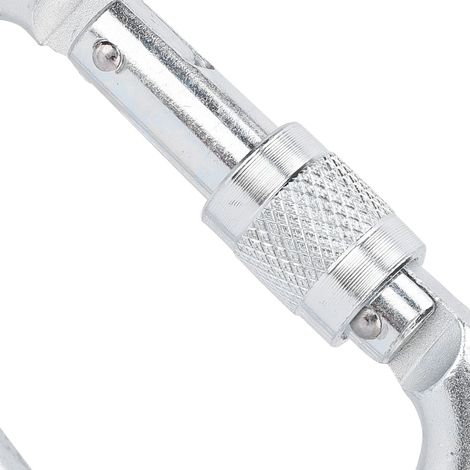 Mousqueton en acier carbone 45KN forme D pour rappel, sauvetage et équipement d'escalade