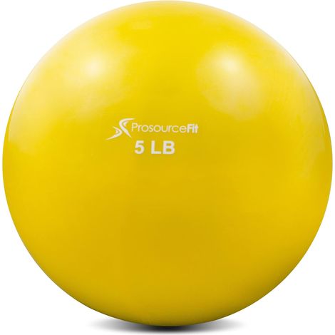 ProsourceFit Gymnastikball für Pilates, Yoga und Physiotherapie, 2,3 kg, Gelb (1/5)