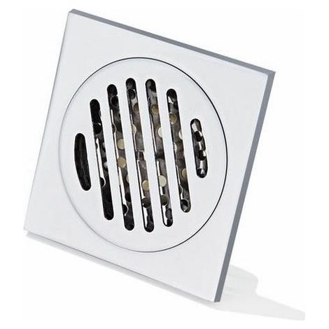Grille Douche Anti Cheveux Siphon De Sol en Acier Inoxydable Épais Drain De Carré Starlight 100 100mm (1/3)