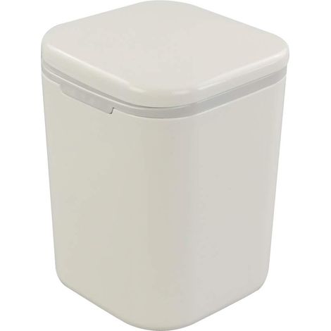 Mini poubelle avec couvercle, bouton poussoir, poubelle, corbeille à papier de bureau, petite poubelle