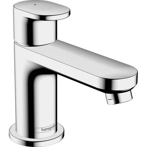 Mitigeur de lavabo eau froide sans tirette ni vidage, Robinet de salle de bain avec hauteur sous bec 59 mm, économie d'eau, Chromé, 71583000 (1/5)