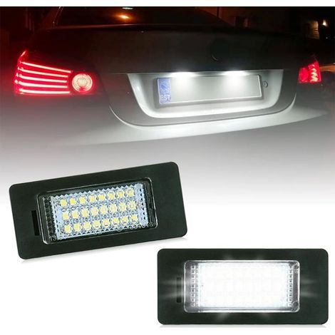 Lot de 2 éclairages de Plaque d'immatriculation à LED Canbus compatibles avec E92 E93 F30 F31 F45 E39 E60 F11 E70 X5 E84 X1 E82 F22 E90 E91 E61 F10 (1/5)