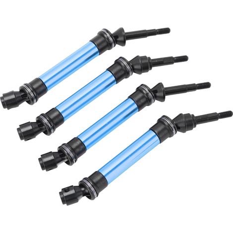 Arbre de transmission CVD en acier avant et arrière complet, compatible avec la voiture RC Traxxas Slash 1/10 (bleu). (1/5)