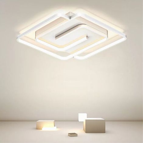 Trade Shop - LED-Deckenleuchte, 48 W, quadratisch, Spiral-Vortex, Weiß, 4000 K, 70616 - (1/3)