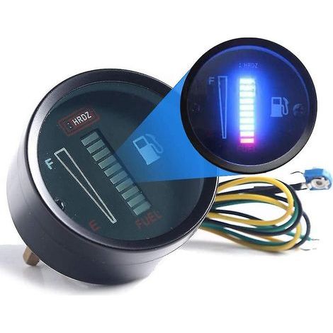 Universelle 24V 2-Zoll (52mm) Kraftstoffstandanzeige für Auto und Motorrad, LED-Anzeige, Kraftstofftankanzeige B--