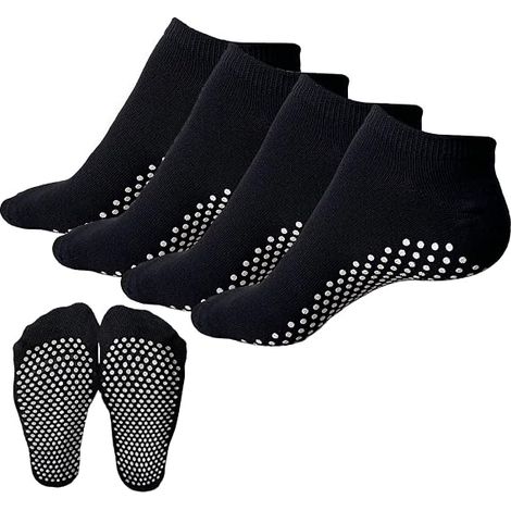 2 pares de calcetines antideslizantes para Pilates Yoga / calcetines antideslizantes, calcetines antideslizantes para artes marciales, ballet, barra, fitness para mujeres y hombres, talla única (1/5)
