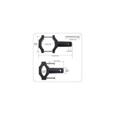 2 pezzi Staffe di montaggio per luce forcella anteriore, tubo di supporto rotondo per motocicletta, staffa di montaggio per luce da lavoro Morsetto per tubo di prolunga per motocicletta (2 pezzi) (1/4)