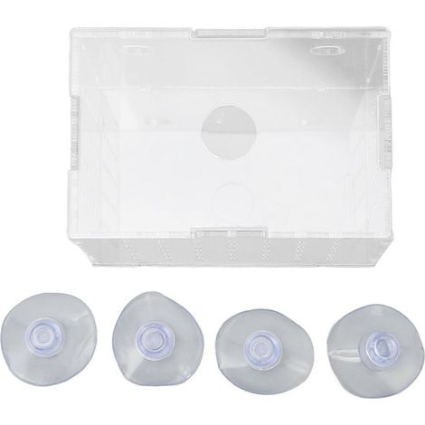 Boîte d'élevage de poissons, incubateur en acrylique haute transparence avec ventouses pour alevins (1/3)