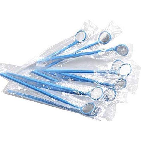 Lot de 100 miroirs jetables en plastique Bleu (1/5)