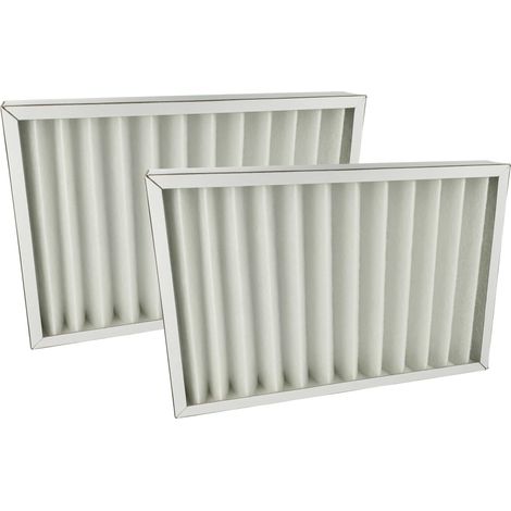 vhbw 2x Filter G4 compatible with Pluggit SWT180 Geothermal Heat Exchanger - Filter Set, 37 x 25 x 4.6 cm, White