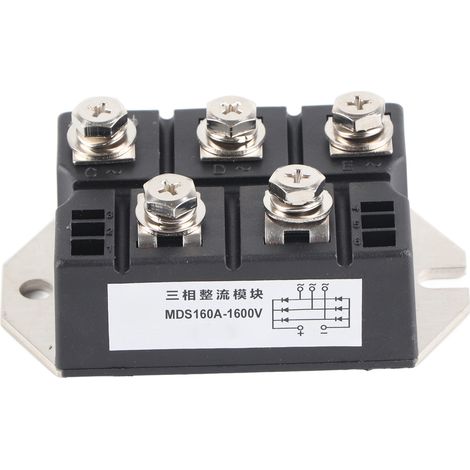 Module Redresseur Triphasé 1600V 160A avec Dissipation Thermique en Cuivre et 5 Bornes (1/5)