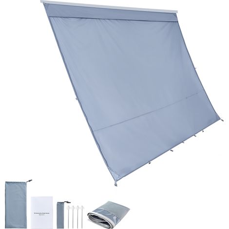 Mophorn Sonnenschutz (2 x 3,3 m) für Markisen (3,5 m), Vorderwand mit UV50+ Schutz, Reißverschluss-PU-Beschichtung & robustem Polyester-Netzgewebe, ideal für Wohnmobil, Camping & Wohnwagen (1/5)