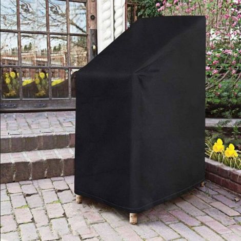 Housse de chaise empilable imperméable en tissu Oxford 210D pour meubles de jardin (1, M : 65 x 65 x 120 (80) cm) Femeo (1/5)