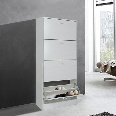 SCARPIERA 4 RIBALTE CM 63X24 H. 150 ROVERE SBIANCATO (1/5)