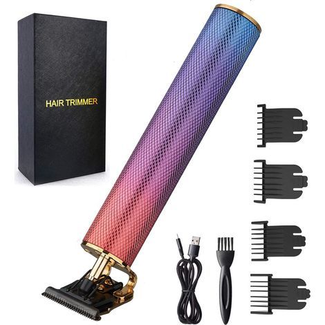 Tondeuse À Cheveux - Tête De Coupe En Forme De T - Batterie Li-ion 700 Mah - 4 Sabots ABS (1.5 3 6 9 Mm) - Sans Fil - Pour Homme Femme Enfant