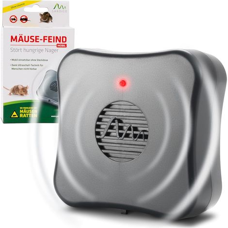 Répulsif Ultrason Anti-Souris et Rats - Dispositif Mobile à Piles sans Produits Chimiques - Portée 40 m² - Anti Rongeur Écologique pour Cave, Grenier, Garage, Entrepôt, Jardin (1/5)