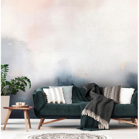 Vlies Fototapete Abstrakt 200x140 cm, Tapeten, für Wohn und Schlafzimmer, Vliestapete Wandtapete Tapete 3D Effekt- inkl. Kleister - Nebel Aquarell Modern, WallArena (1/4)