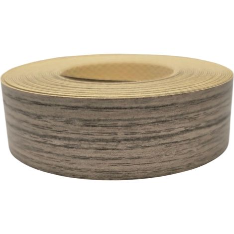 1x Bande de Chant Thermocollant 21mm x 5m Epaisseur 0,50mm Mélaminé Facile à Appliquer Bricolage Étagère Meuble Panneau Bois Durable, Chêne Greige (1/3)
