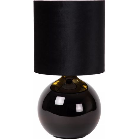 Lampada da tavolo in vetro con paralume nera E14 Esterad Lucide (1/5)