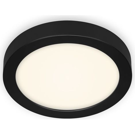 LED Deckenleuchte Deckenlampe Metall schwarz 16,5W dimmbar Ø 22,5cm Briloner