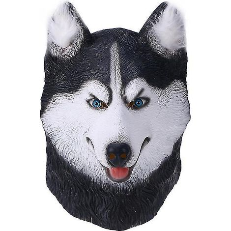 1 Stück Husky-Hundemaske für Halloween-Dekorationen