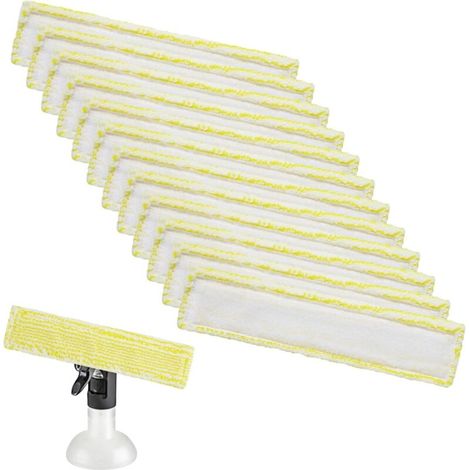 12 Pièces de Rechange l'aspirateur de Vitres pour Kärcher,Tampons d'accessoires pour l'aspirateur de Vitres,Chiffons de Nettoyage en Microfibre,pour Kärcher WV2 WV5 WV6 Plus Premium