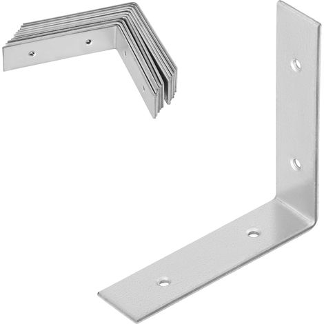 Conector angular de construcción para carpintería KOTARBAU®, acero inoxidable galvanizado, 80 x 80 x 20 mm, juego de 12 piezas.