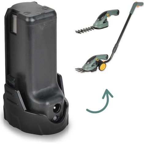 Fishtec – Batterie Lithium Ion 3,6V 1,3Ah pour coupe-bordures et taille-haie – Temps de recharge 4h – Normes CE et RoHS