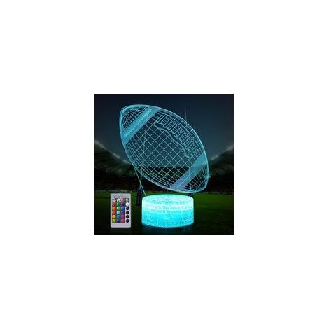 3D-Fußball-Nachtlicht: Ein Geschenk für Jungen und Mädchen, mit Touch-Fernbedienung, verschiedenen Farben, einstellbarer Helligkeit und Batteriebetrieb (Fußball). – Crezuo