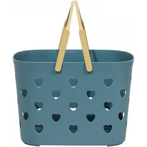 Panier De Rangement Portable - En Plastique PP Alimentaire - Pour Salle De Bain Cuisine Garde-Manger Dortoir - 24,5 x 17 x 16 cm - 1 Pièce (1/5)