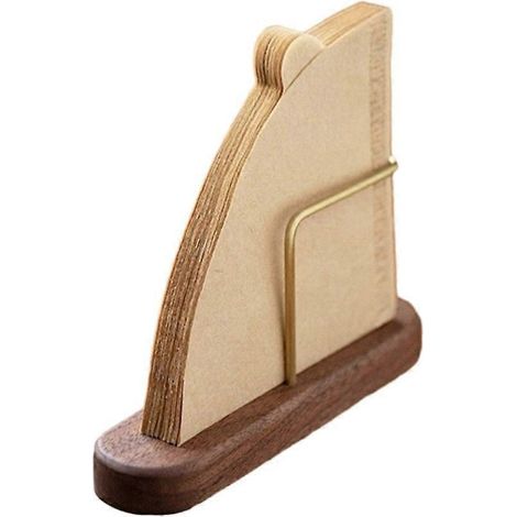Support de rangement pour filtres à café en bois de noyer, en forme d'éventail, pour papier filtre. (1/4)