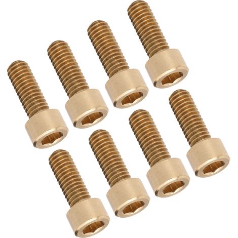 Lot de 50 vis à tête hexagonale creuse M6x16mm en cuivre, fixations matériel industriel, outillage de précision (1/5)