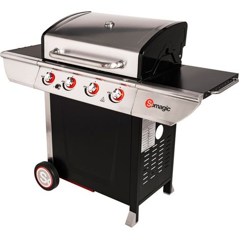 SOMAGIC - Barbacoa de gas MANHATTAN 400GPI 4 quemadores 14kW