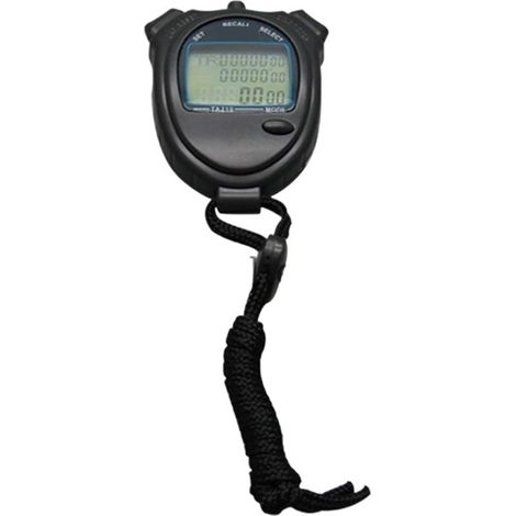 Chronomètre De Sport Électronique À Écran Numérique Chronomètre Électronique Noir (1/4)