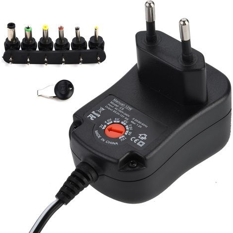 Alimentation à tension réglable 3-12 V, adaptateur 12 W, sortie 1,2 A, 100-240 V (prise UE) (1/5)