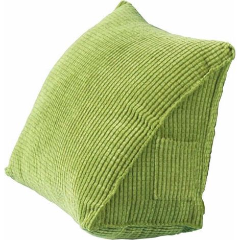 Oreiller Triangle arrière, Oreiller cale de Support de lit, Coussin de Repos arrière canapé Chaise de Bureau Jeter Oreiller de canapé pour Adultes Enfants (Vert 203640cm) (1/5)
