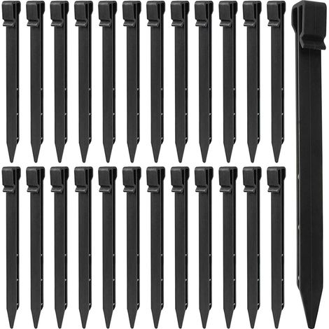 25 Stück Kunststoff-Erdanker, 25 cm lange, robuste Beeteinfassungs- und Zeltanker für Garten, Rasen, Zelte und Terrasse (1/5)