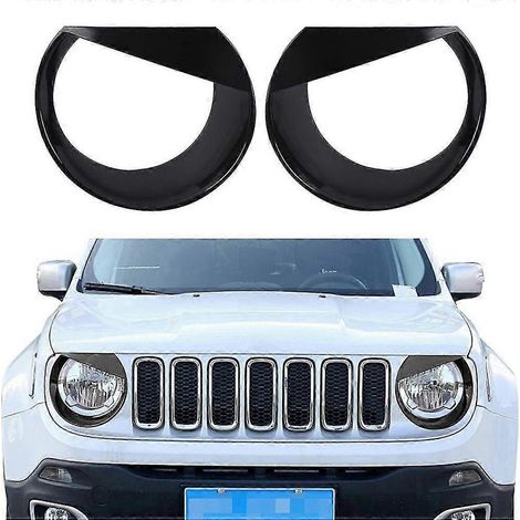 Scheinwerferblenden mit „Angry Eyes“-Design für Jeep Renegade 2015 2016 2017 2018 (Schwarz)
