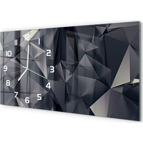 Horloge Murale Cuisine Moderne 60x30 cm Verre Silencieux Décoration Murale Arrière-plan abstrait (1/5)