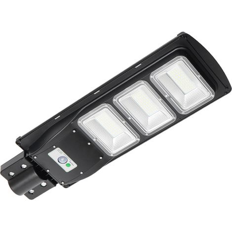 Lampione Stradale Faro A Led 90W Con Pannello Solare Telecomando E Crepuscolare