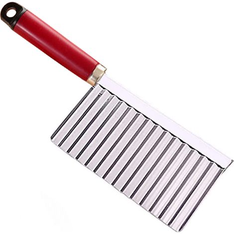 Coupe-Pommes De Terre Cranté - Couteau À Lames En Acier Inoxydable - Pour Légumes Fruits Fromage Beurre - 1 Pièce (1/5)
