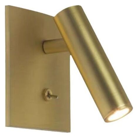 Applique murale d'intérieur LED, moderne et rotative à 90°, avec interrupteur, idéale pour la lecture, la chambre ou le salon (4000k,or) (1/4)