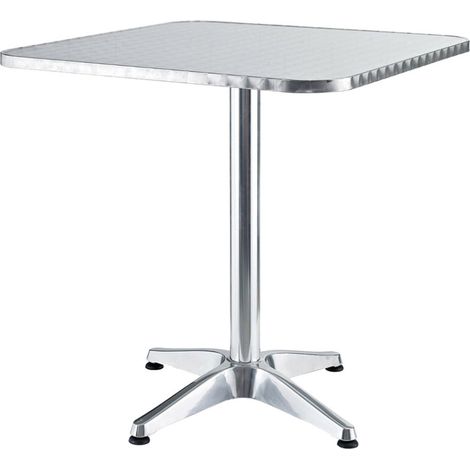 TAVOLO IN ALLUMINIO QUADRO cm 60 x 60 x h 70 (1/2)