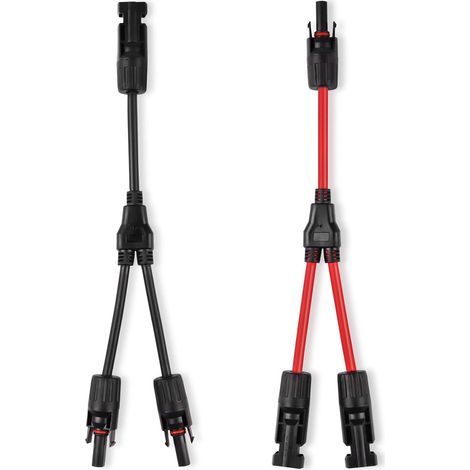Y Type Connecteurs Solar, 6 mm² Y2 Imperméable Connecteur de Panneau Solaire, 10AWG Cable Panneau Solaire, pour Panneaux Photovoltaïques Connectés en Parallèle MMF + FFM (1/5)