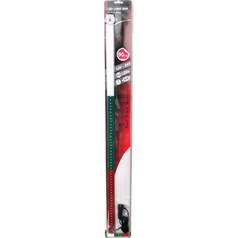 Barre LED lumineuse 90 cm 69 LEDs 12 V - 24 V blanc-vert-rouge - drapeau de la Bulgarie (BG)