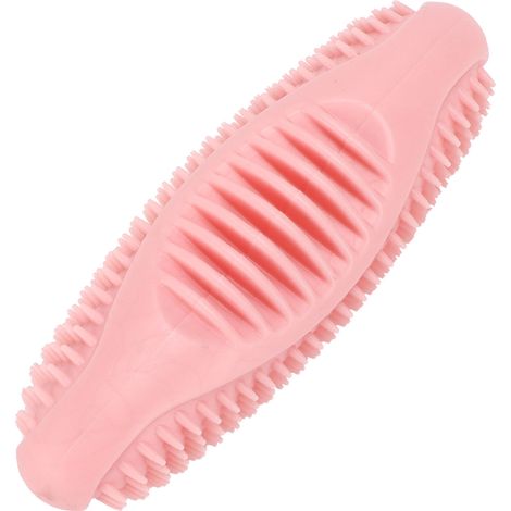 Jouet à mâcher en forme de concombre de mer pour chien, anti-ennui, rebondissant, pour le nettoyage des dents et les molaires des petits chiens (rose) (1/5)