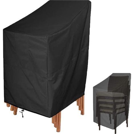 Sac de rangement imperméable pour chaise de patio/Housse de mobilier d'extérieur avec design élastique coupe-vent (1/5)